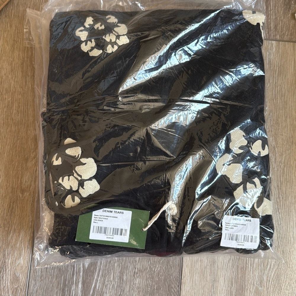 Denim Tears x CPFM Cactus Tears Wreath Hoodie Sweatshirt Black